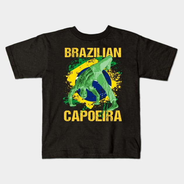 Brazilian Capoeira Dance Self-Defence Sports Kids T-Shirt by shirtontour